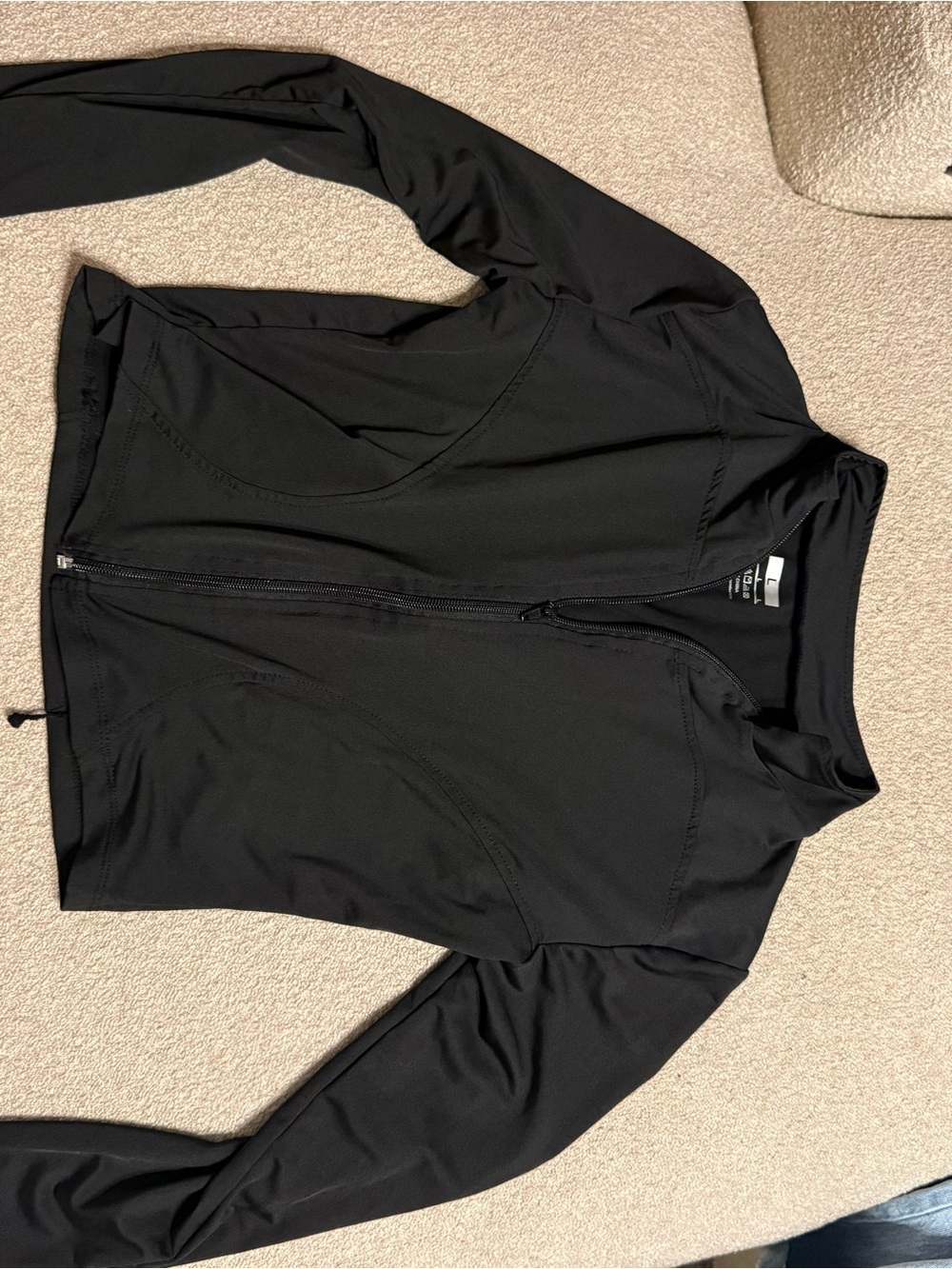 Women’s Black Zip-Up Althletic Jacket